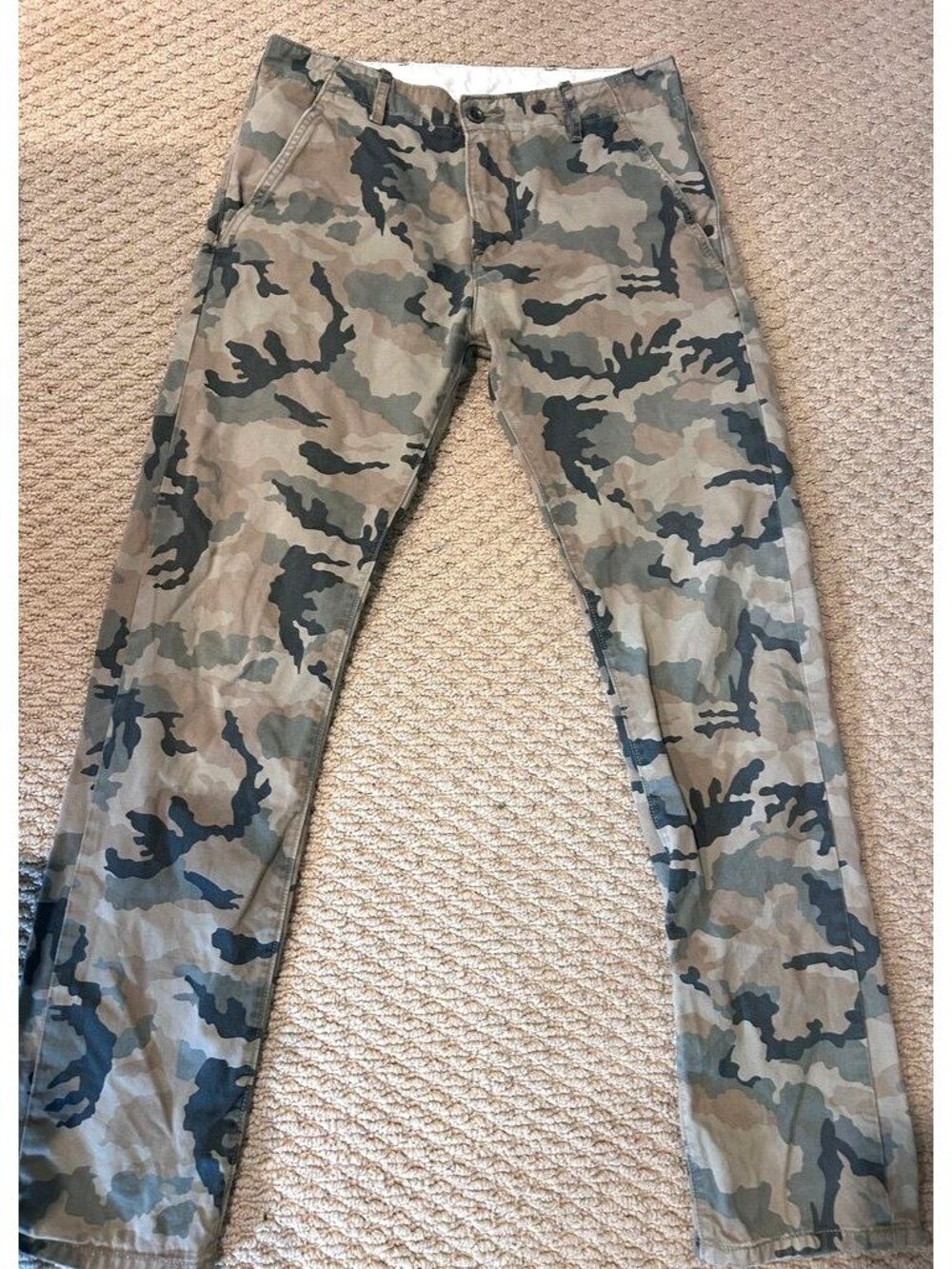 Levis Mens Camouflage Slim-Fit Pants W30 L32 Cotton Blend Casual Comfort Norm